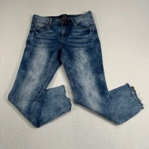 V 1969 Italia Skinny Cropped Jeans Womens Size 26/2 Light Medium Blue Mid Rise